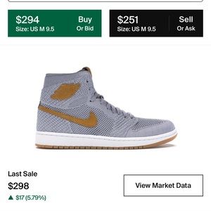 Jordan 1 flyknit Gray Used